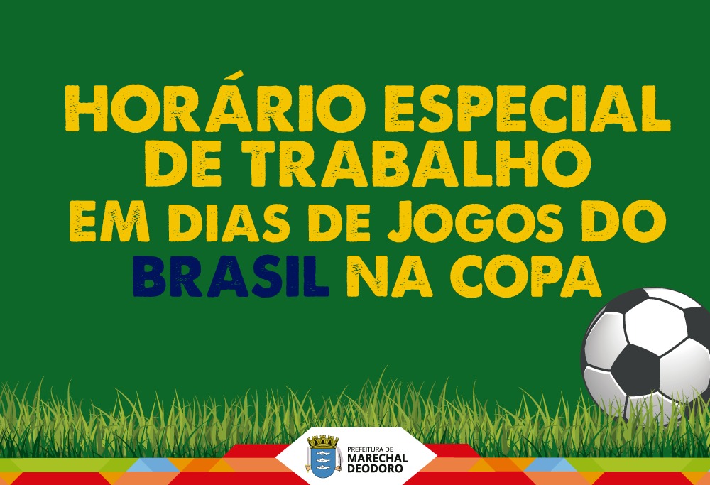 Horário de expediente especial nos jogos da Copa